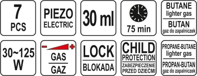 Yato Pájka plynová 3v1, 30-70W,30ML