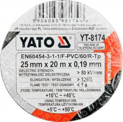 Yato Páska izolační 25 x 0,19 mm x 20 m černá