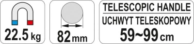 Yato Patka magnetická teleskopická