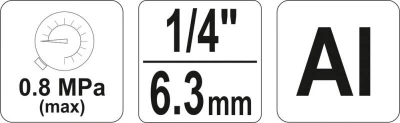 Yato Pistole na profukování dlouhá 0,8Mpa 1/4[34]