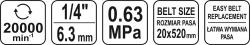 Yato Pneumatická pásová bruska 20x520mm(rozměr pásu)