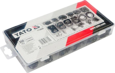 Yato Pojistné kroužky sada 300ks, R1-R19, pr. 3 -32mm