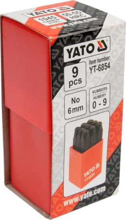 Yato Razidla číselná 6 mm 9 ks 0-9