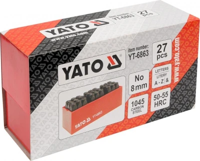 Yato Razidla písmenková 8 mm 27 ks A-Z,