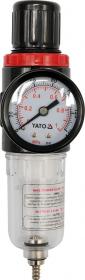 Yato Regulátor tlaku vzduchu 1/4", max. 0,93MPa, s filtrem (15ccm) Yato Regulátor tlaku vzduchu 1/4", max. 0,93MPa, s filtrem (15ccm)