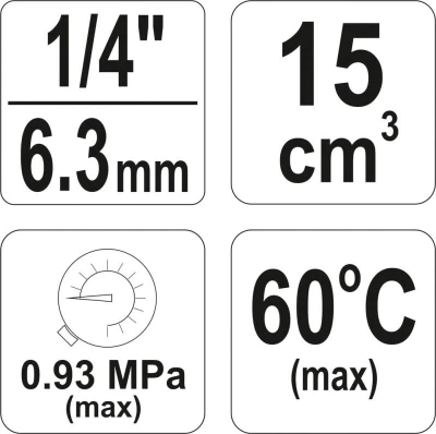 Yato Regulátor tlaku vzduchu 1/4[34], max. 0,93MPa, s filtrom (15ccm)