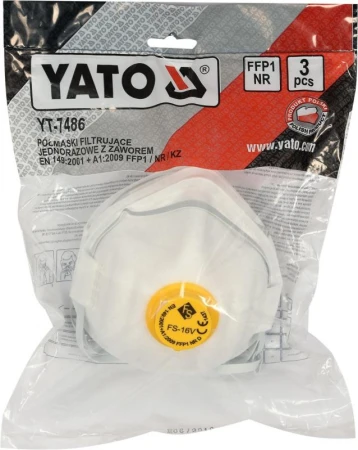 Yato Respirátor s ventilem 3ks FFP1 EN 149:2001