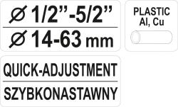 Yato Řezač trubek 14 - 63 mm PVC, Al, Cu