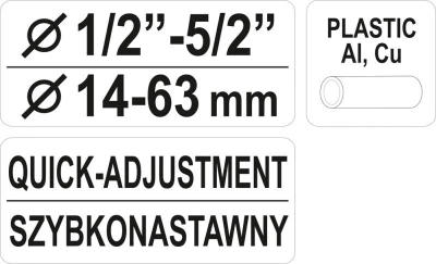 Yato Řezač trubek 14 - 63 mm PVC, Al, Cu