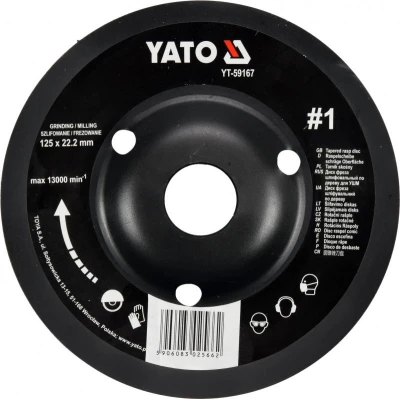 Yato Rotační rašple úhlová hrubá 125 mm typ 1 Yato Rotační rašple úhlová hrubá 125 mm typ 1