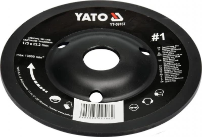 Yato Rotační rašple úhlová hrubá 125 mm typ 1