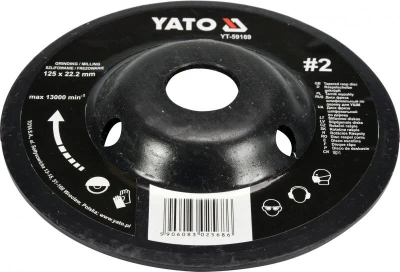 Yato Rotační rašple úhlová jemná 125 mm typ 2