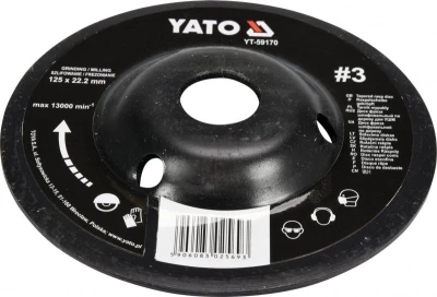 Yato Rotační rašple úhlová jemná 125 mm typ 3