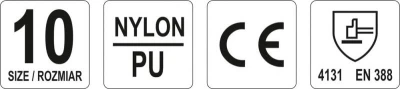 Yato Rukavice pracovní nylon/polyurethan vel. 10