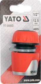 Yato Rychlospojka hadicová 1/2[34], ABS plast, 12,5mm, STOP ventil
