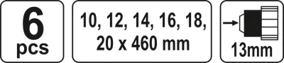 Yato Sada hadovitých vrtáků do dřeva 10.12.14.16.18.20 délka 460mm