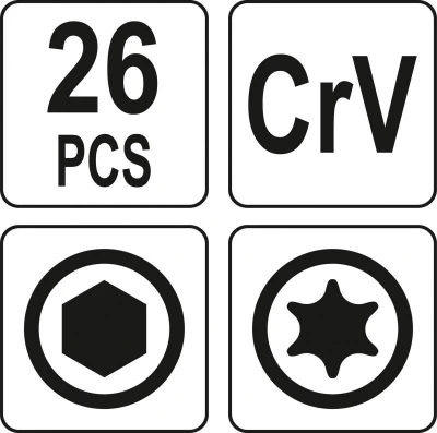 Yato Sada HEX klíčů 26dílů