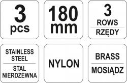 Yato Sada kartáčů drátěných 180 mm