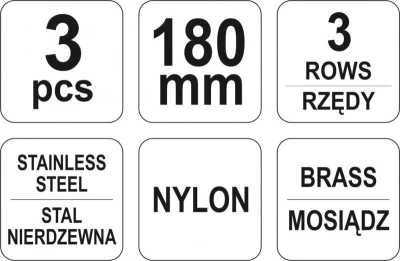 Yato Sada kartáčů drátěných 180 mm