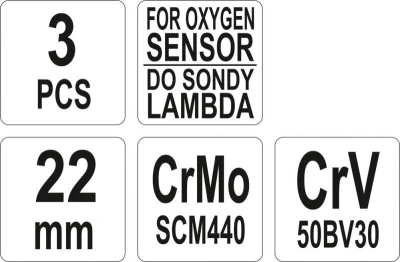 Yato Sada klíčů nástrčných na lambda sondy 3 ks