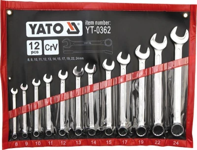 Yato Sada klíčů očkoplochých 12ks 8-24 mm Yato Sada klíčů očkoplochých 12ks 8-24 mm