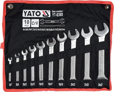 Yato Sada klíčů plochých 10 ks 6 - 27 mm Yato Sada klíčů plochých 10 ks 6 - 27 mm