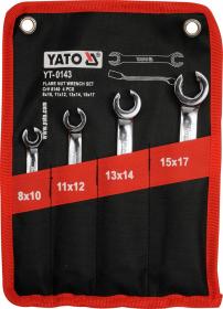 Yato Sada klíčů prstencových 4ks 8-17 mm polootevřené Yato Sada klíčů prstencových 4ks 8-17 mm polootevřené