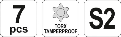 Yato Sada klíčů TORX s otvorem 7 ks
