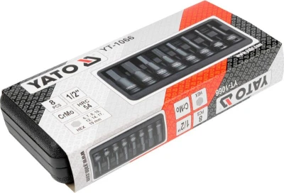 Yato Sada nástavců 1/2[34] rázové 8 ks H6-H19 imbus CrMo