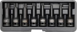 Yato Sada nástavců 1/2" rázové 8 ks T30-T80 torx CrMo Yato Sada nástavců 1/2" rázové 8 ks T30-T80 torx CrMo