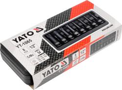 Yato Sada nástavců 1/2[34] rázové 8 ks T30-T80 torx CrMo