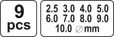 Sada dierovačov na kožu 9 ks