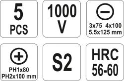 Yato Sada šroubováků 5 ks izolované 1kV