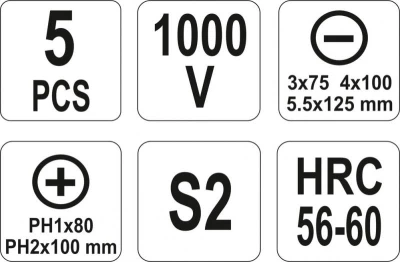 Yato Sada šroubováků 5 ks izolované 1kV