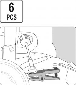 Yato Sada stahováků táhel řízení 6ks