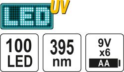 Yato Sada UV lampy 100 LED + brýle