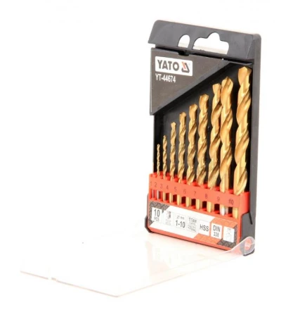 Yato Sada vrtáků do železa HSS-TiN 10ks 1-10mm