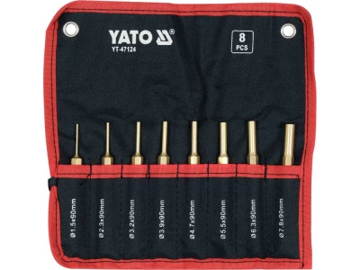 Yato Sada vyrážečů 8 ks, 90 mm, mosaz