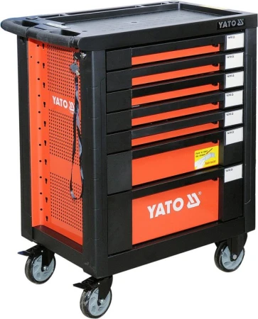Yato Skříňka dílenská pojízdná s nářadím (211ks) 7 zásuvek Yato Skříňka dílenská pojízdná s nářadím (211ks) 7 zásuvek