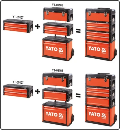 Yato Skříňka na nářadí, 2x zásuvka, komponent k YT-09101/2