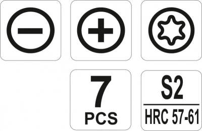 Yato Šroubováky jemné sada 7ks, 2,3,PH00,PH0,T5,T6,T7