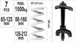 Yato Stahovák pružin MacPherson s vyměnitelnými čelistmi