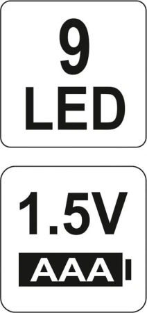 Yato Svítilna kapesní 9 LED (ALU)