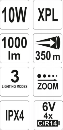 Yato Svítilna LED XP-L CREE 10W, 1000 lm