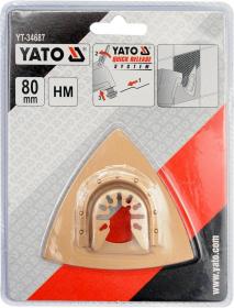 Yato Trojúhelníková brusná deska pro multifunkci HM, 80mm (beton, keramika )