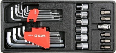 Yato Vložka do zásuvky - sada imbus, torx, bity 31ks Yato Vložka do zásuvky - sada imbus, torx, bity 31ks