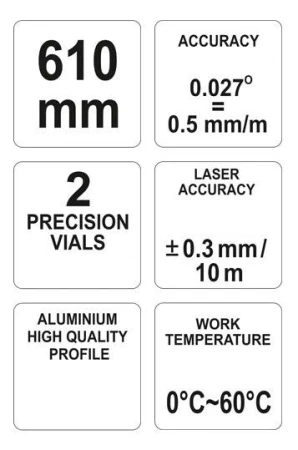Yato Vodováha digitální 610 mm s laserem