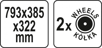 Yato Vozík na nářadí pojízdný plastový, 793x385x322mm