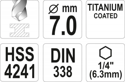 Yato Vrták na kov TITAN 1/4[34] 7mm
