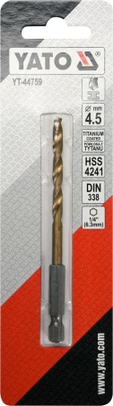 Yato TITAN 1/4" 4,5 mm vrták na kov